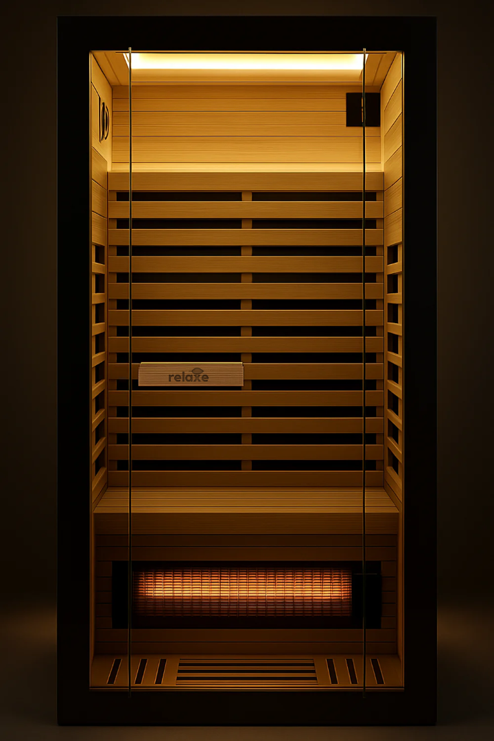 Relaxe Caldera ™ Vollspektrum -Infrarot -Sauna mit Rotlichttherapie Panel