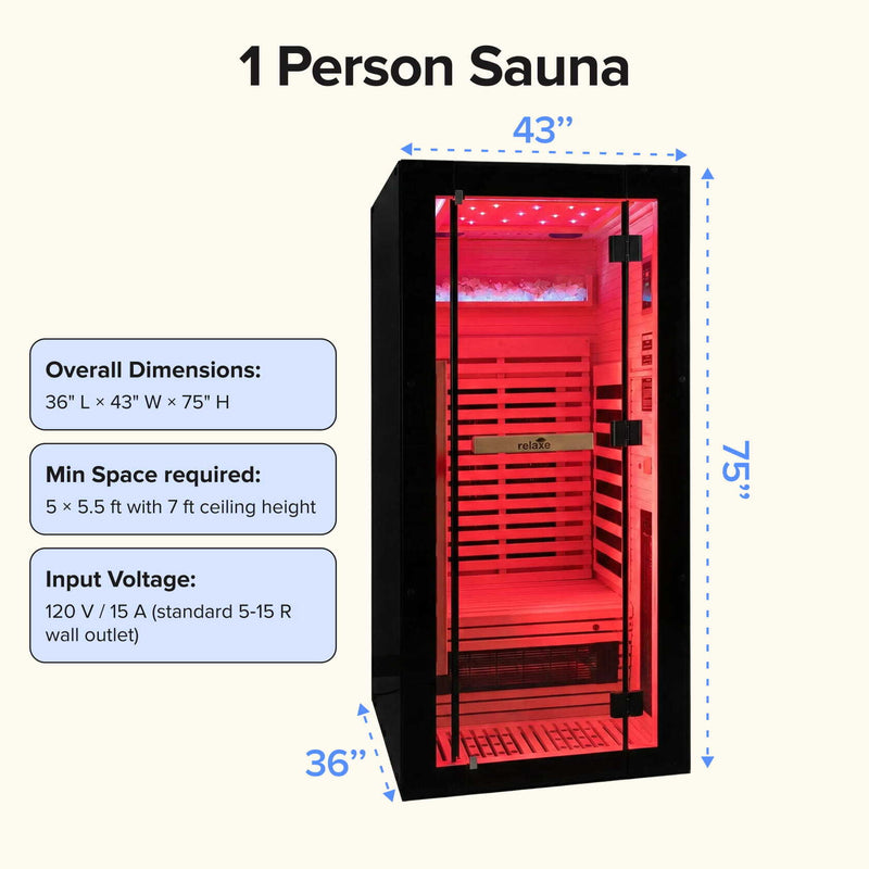 SAUNA INFRARGE SPECTRUM CALDERA ™ RELATIF avec panneau de thérapie rouge